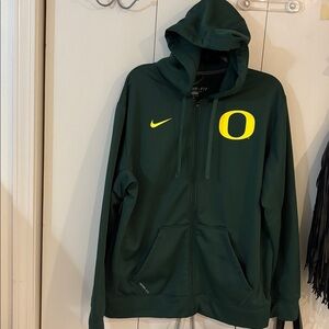 NIKE Oregon Ducks full-zip therma-fit hoodie,L